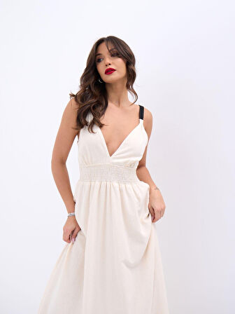 JANES 6976 ELBİSE-BEJ