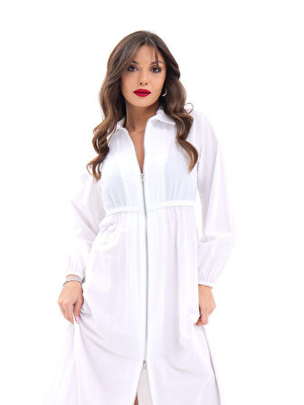 JANES 6966 ELBİSE-BEYAZ