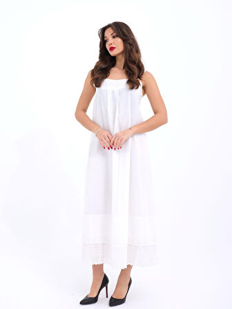 JANES 7020 ELBİSE-BEYAZ