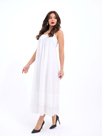 JANES 7020 ELBİSE-BEYAZ