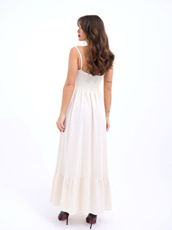 JANES 7114 ELBİSE-BEJ