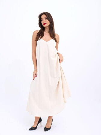 JANES 7339 ELBİSE-BEJ