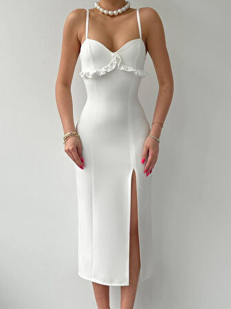 JANES Papalia Sırt Detaylı Elbise