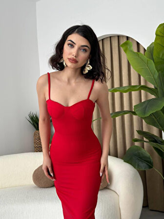 JANES Chatelet Askılı Kalem Elbise