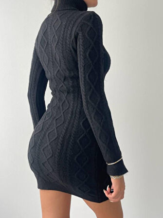 JANES Livorna Boğazlı Mini Elbise