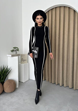 JANES Ribbon Triko Elbise