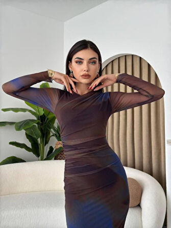 JANES Flet Tül Elbise