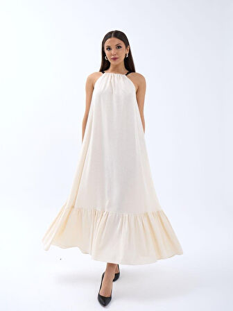 JANES 6881 ELBİSE-BEJ