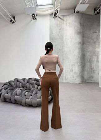JANES 230 Gr Poly Viscose Full Lycra İspanyol Paça Pantolon