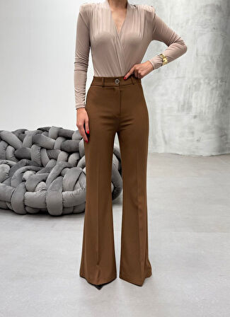JANES 230 Gr Poly Viscose Full Lycra İspanyol Paça Pantolon
