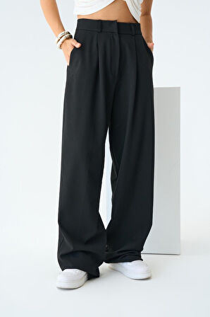 JANES Palazzo Pantolon - Siyah