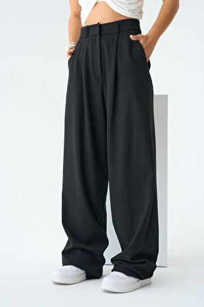 JANES Palazzo Pantolon - Siyah