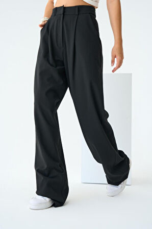 JANES Palazzo Pantolon - Siyah