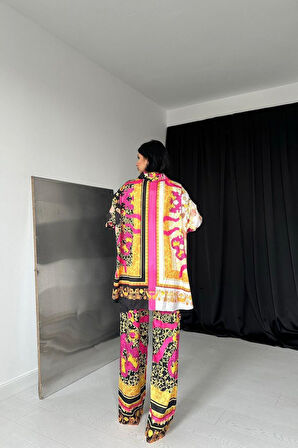 JANES Desenli Gömlek Ve Desenli Pantolon Takım