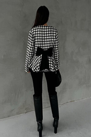 JANES Ekru Arka Fiyonk Detaylı Ceket