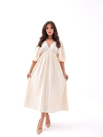 JANES 6276 ELBİSE-BEJ