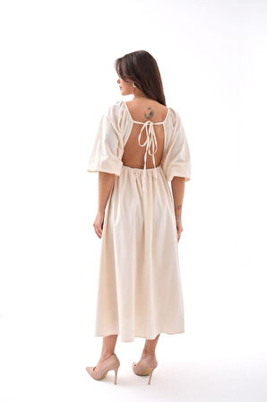 JANES 6276 ELBİSE-BEJ
