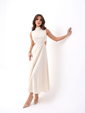 JANES 7094 ELBİSE-BEJ