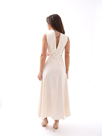 JANES 7094 ELBİSE-BEJ