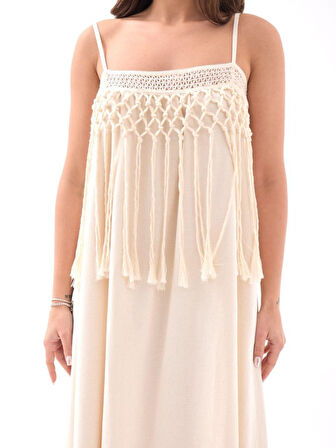 JANES 7365 ELBİSE-BEJ