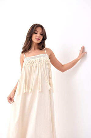 JANES 7365 ELBİSE-BEJ