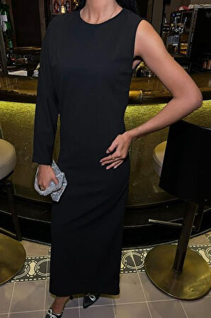 JANES Aethra Tek Kol Uzun Elbise 2693-8