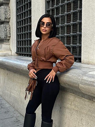 JANES Miecka Crop Bomber Ceket 7022-8