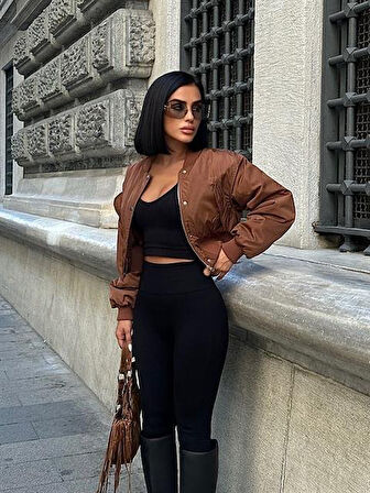 JANES Miecka Crop Bomber Ceket 7022-8