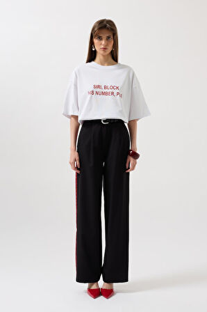 JANES Şerit Detay Palazzo Pantolon