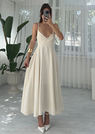 JANES 7073 ELBİSE-BEJ