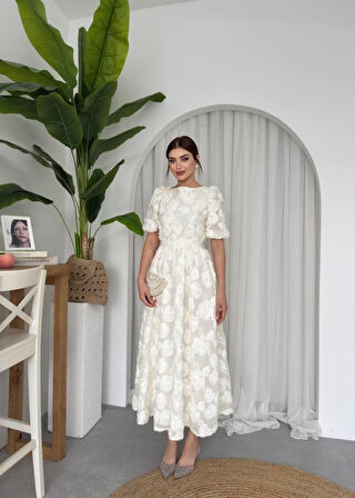 JANES Wear Sırt Bağlama Detaylı Elbise