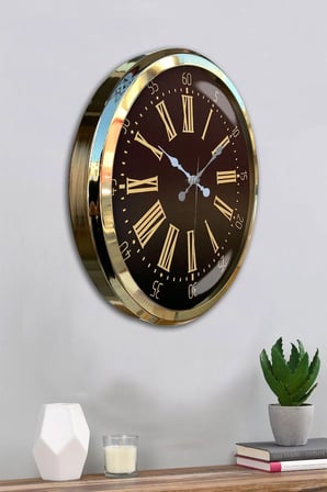 Prime Aurea Gold 52 Cm Metal Duvar Saati iegxx