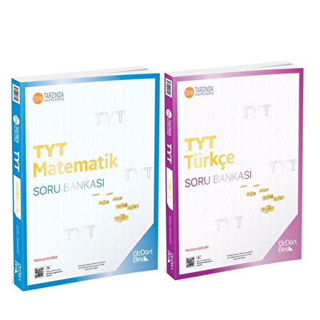 Üç Dört Beş TYT Türkçe ve Matematik Soru Bankası 2 Kitap Set
