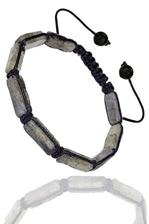 Sertifikalı Dikdörtgen Kesim Labradorit Taşı Doğal Taş Bileklik