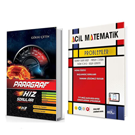 Hız ve Renk Paragraf ve Acil Yayınları Problemler Soru Bankası 2 Kitap Set