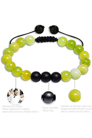 Yeşim Taşı Makrome Biileklik Seti