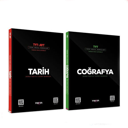 Marka Yayınları TYT AYT Tarih ve TYT Coğrafya Soru Bankası Seti 2 Kitap