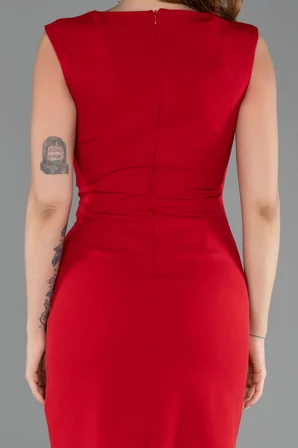 Kolsuz Midi Davet Elbisesi ABK2653