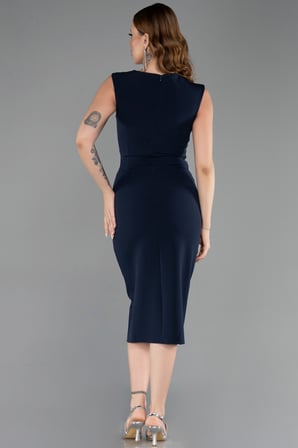 Kolsuz Midi Davet Elbisesi ABK2653