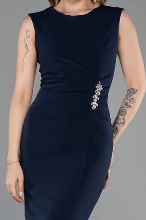 Kolsuz Midi Davet Elbisesi ABK2653