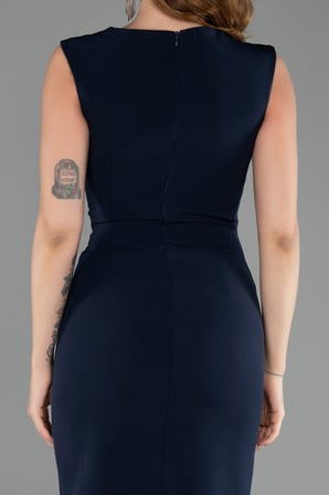 Kolsuz Midi Davet Elbisesi ABK2653