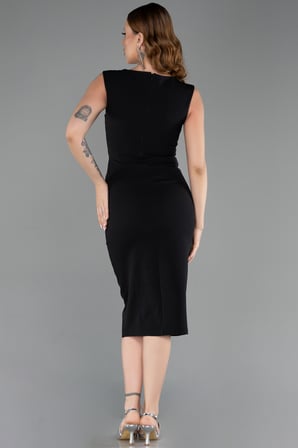Kolsuz Midi Davet Elbisesi ABK2653
