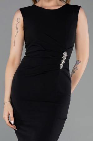 Kolsuz Midi Davet Elbisesi ABK2653