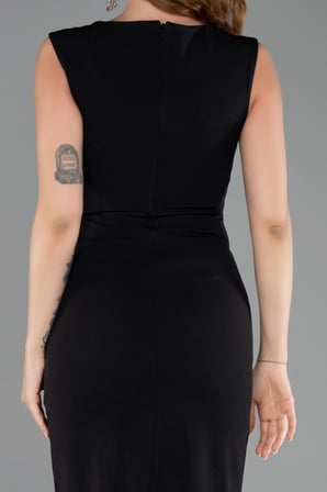 Kolsuz Midi Davet Elbisesi ABK2653