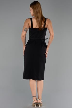 Askılı Kemerli Midi Davet Elbisesi ABK2688