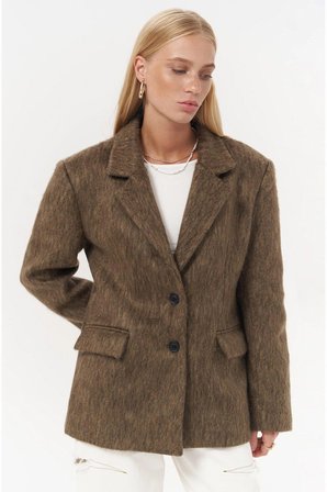Allbucks Mai Collection Monday Kahve Dar Kesim Blazer Kaban ABMAI0015