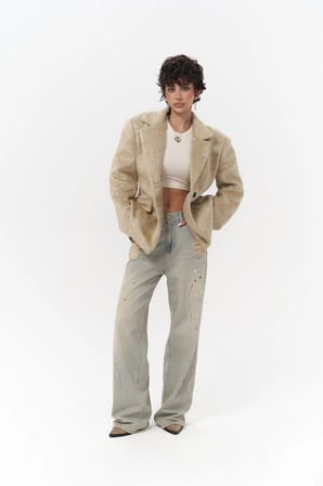 Allbucks Mai, Collection Monday Bej Dar Kesim Blazer Kaban ABMAI0017