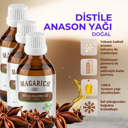 Magarich Distile Anason Yağı 100 ML x 3 ADET