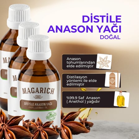 Magarich Distile Anason Yağı 100 ML x 3 ADET