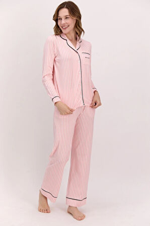 LİSANSLİ PİERRE CARDİN ÇİZGİLİ PİJAMA TAKIM 8/7/6/5